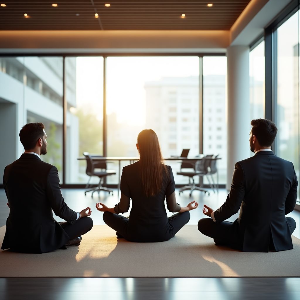 Modern ofis meditasyon alanı